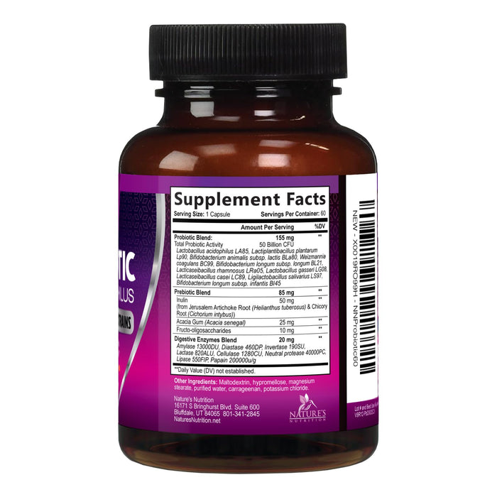 Probiotic + Prebiotics 60 Billion CFU - 60 Capsules