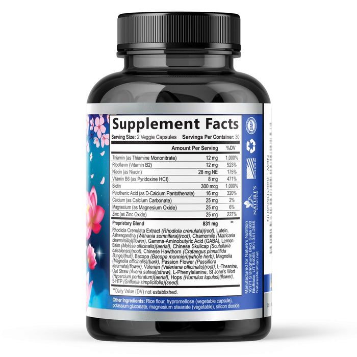 Calm Stress Formula Supplement Facts