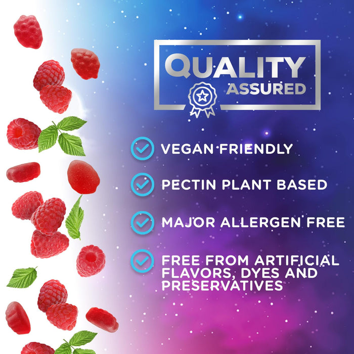 Melatonin Sleep Gummies 12 mg, Vegan, Raspberry Flavor, 120 Gummies