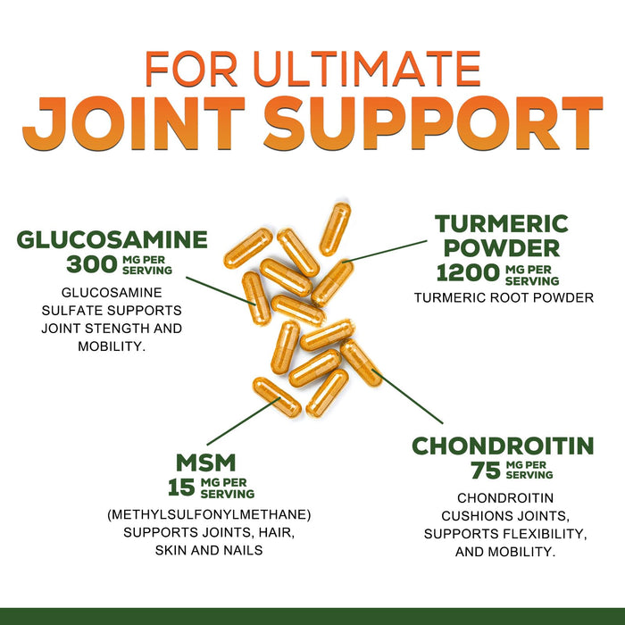 Turmeric Curcumin + Ginger & Black Pepper 2000 mg - 60 Capsules