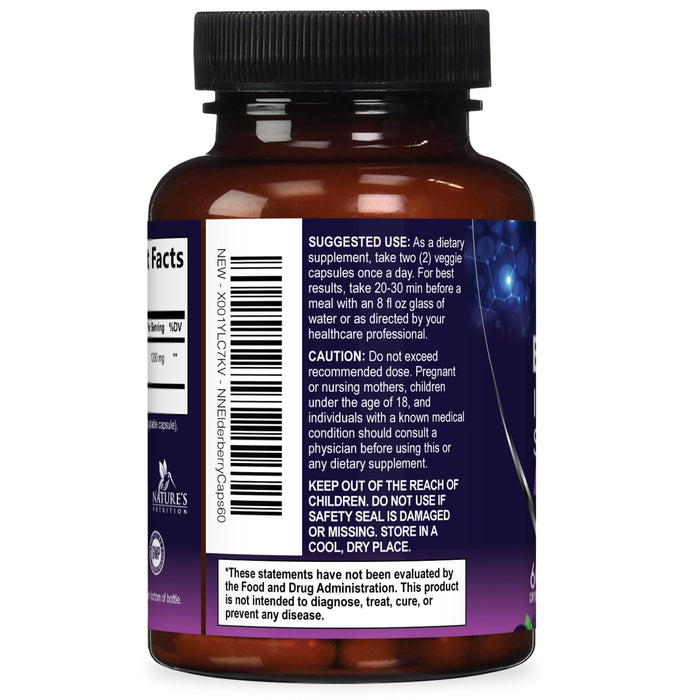 Elderberry 1200 mg - 60 Capsules