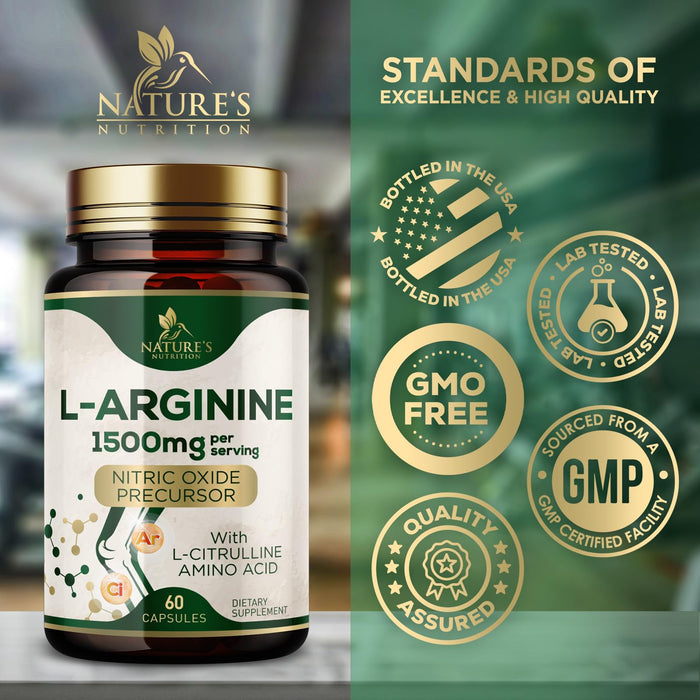 L-Arginine 1000 mg - 60 Capsules
