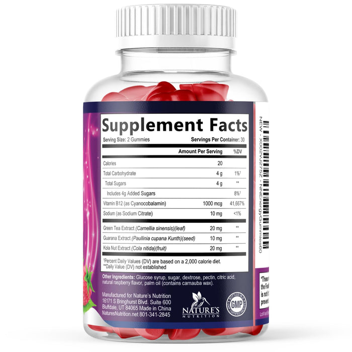 Energy Gummies 1000 mcg Vitamin B12 â€“ 60 Chews