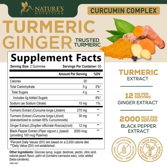 Turmeric Curcumin Gummies - 120 Gummies