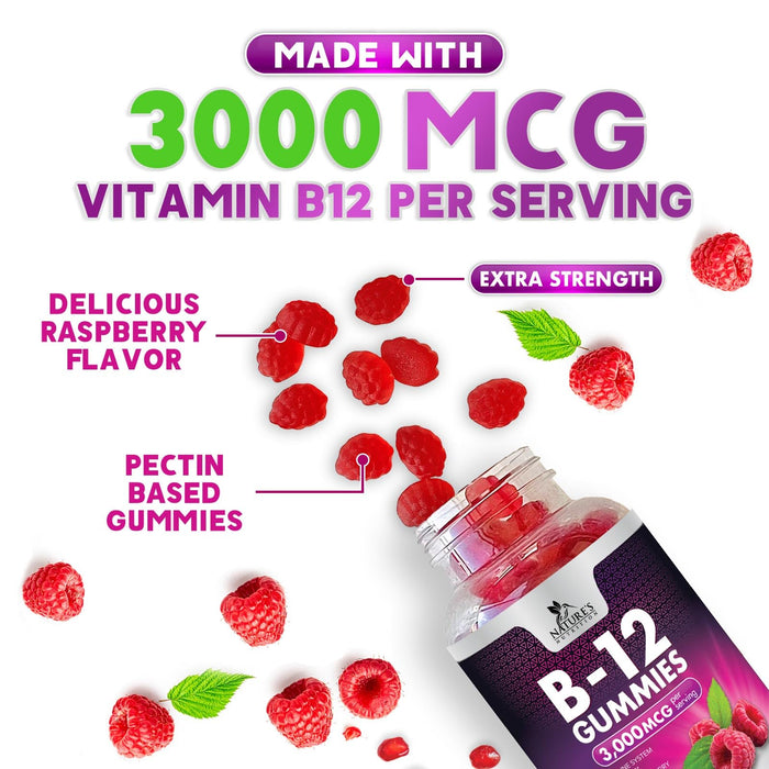 B12 Gummies â€“ 3000mcg â€“ 60 Gummies