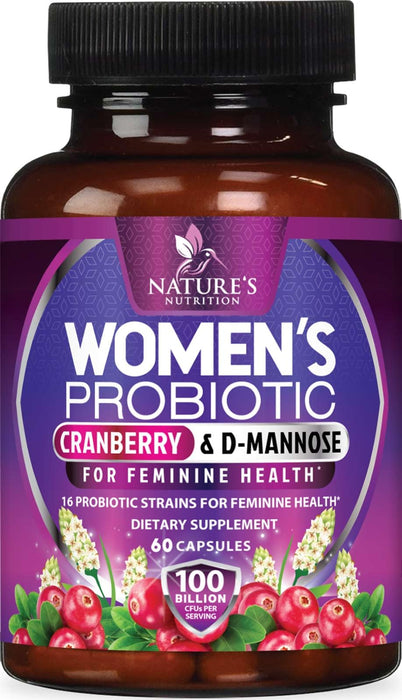 Women's Probiotic + Cranberry & Prebiotics 60 Billion CFU - 60 Capsules