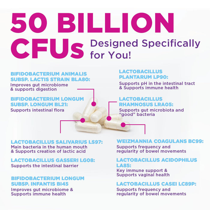 Probiotic + Prebiotics 50 Billion CFU - 120 Capsules