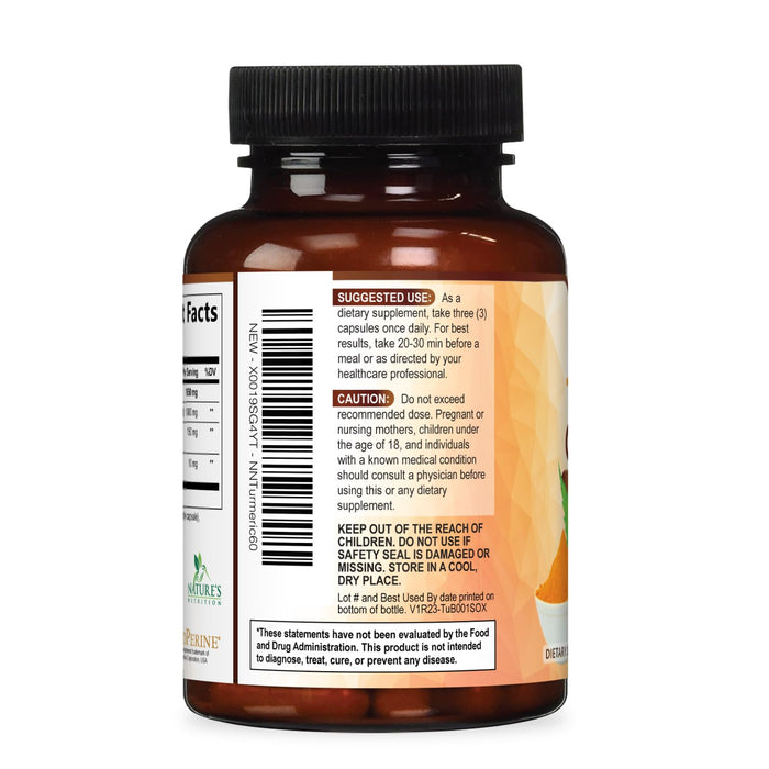Turmeric Curcumin + Black Pepper 1950 mg - 60 Capsules