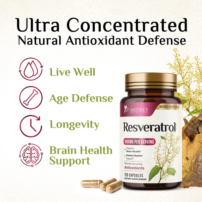Resveratrol 1800 mg - 120 Capsules