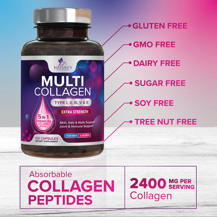 Multi Collagen Peptides - 120 Capsules