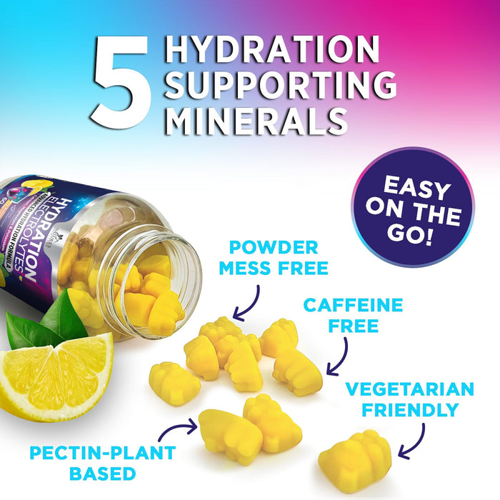 Electrolyte Gummies - Lemon, 60 Gummies