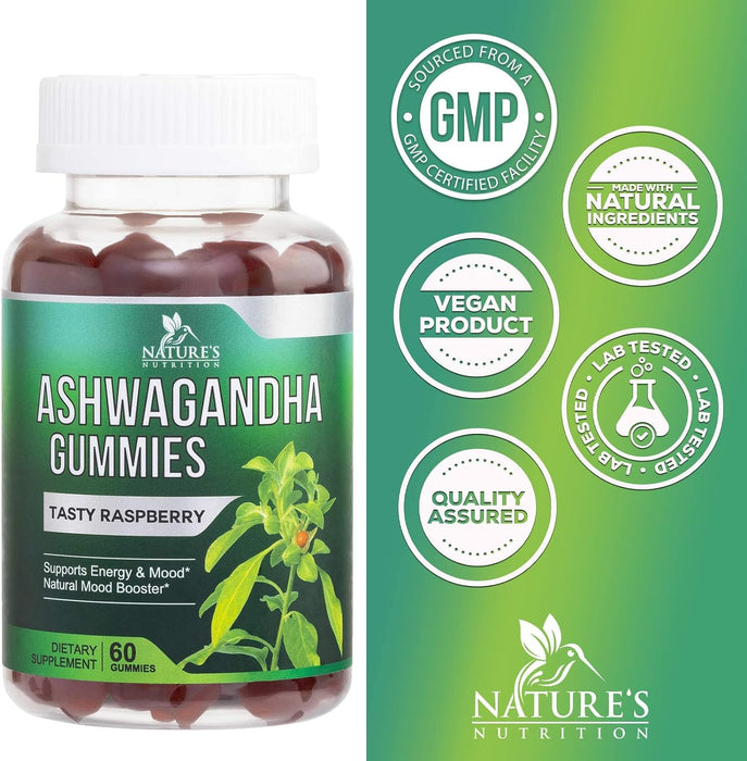 Ashwagandha Gummies for Women & Men - 3000mg Equivalent, Best Ashwagandha Supplement for Natural Stress Support, Energy & Immune Support, Vegan Ashwa Root Extract Supplements Calm Gummy