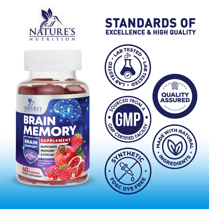 Brain & Focus Nootropic Formula â€“ 60 Vegan Gummies
