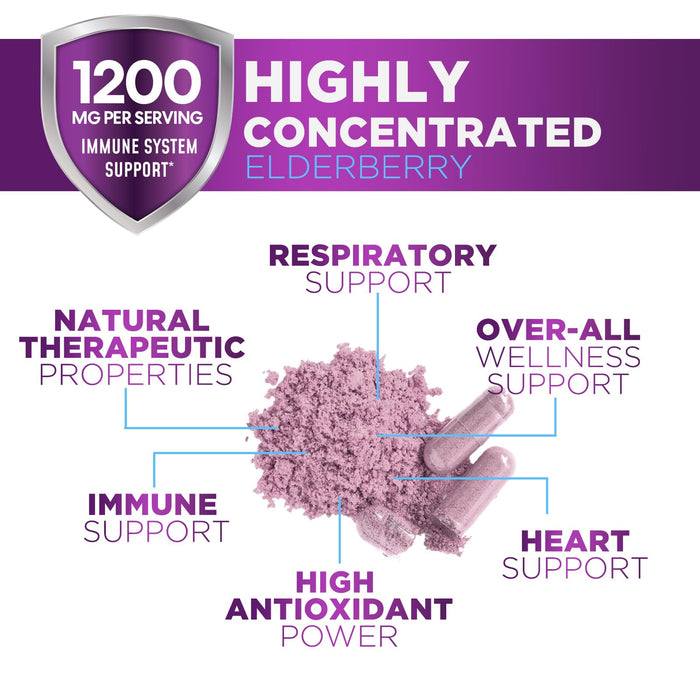 Elderberry 1200 mg - 60 Capsules