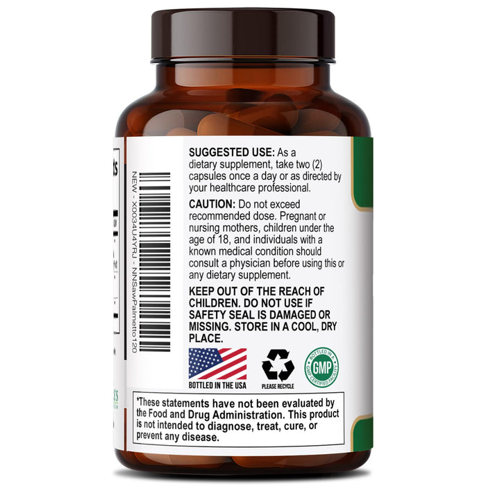 Saw Palmetto for Men 1000MG Prostate Health â€“ 120 Capsules