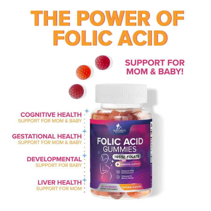 Folic Acid 785 mcg - 60 Gummies