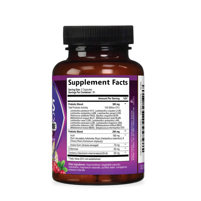 Women's Probiotic + Cranberry & Prebiotics 60 Billion CFU - 60 Capsules