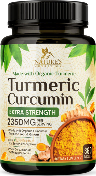 Turmeric Curcumin + Ginger & Black Pepper 1750 mg - 360 Count
