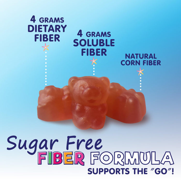Kids Fiber Gummies – Sugar Free Prebiotic Fiber Supplement for Digestive Health, Regularity & Immune Support – 4g Plant-Based Fiber – Natural Raspberry Flavor – Vegan, Gluten-Free – 60 Gummies