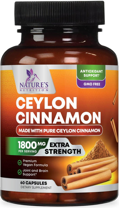 Ceylon Cinnamon 1800 mg - 60 Capsules