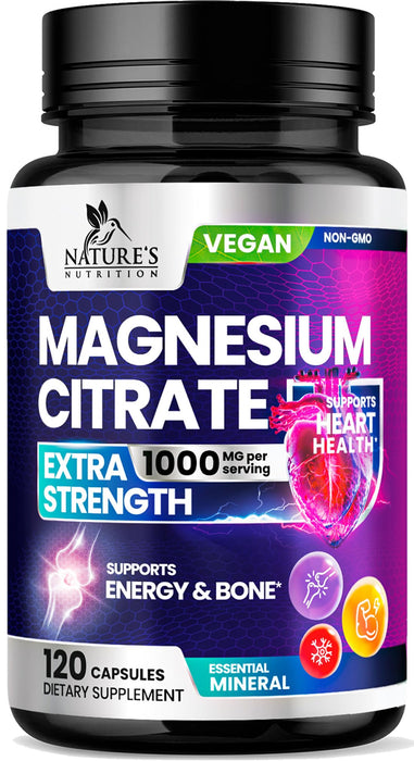 Magnesium Citrate 1000 mg - 120 Capsules