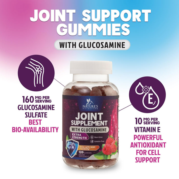 Joint Support Gummies + Glucosamine & Vitamin E - 120 Gummies