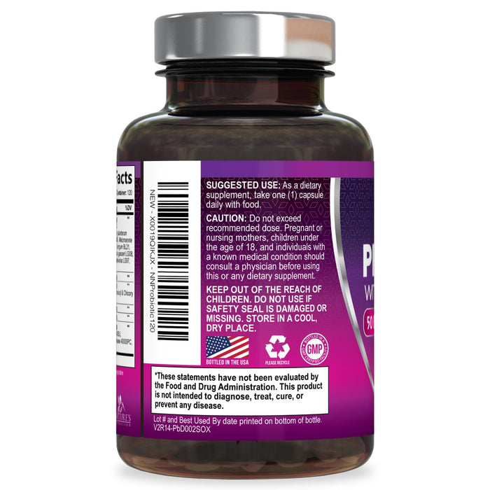 Probiotic + Prebiotics 50 Billion CFU - 120 Capsules