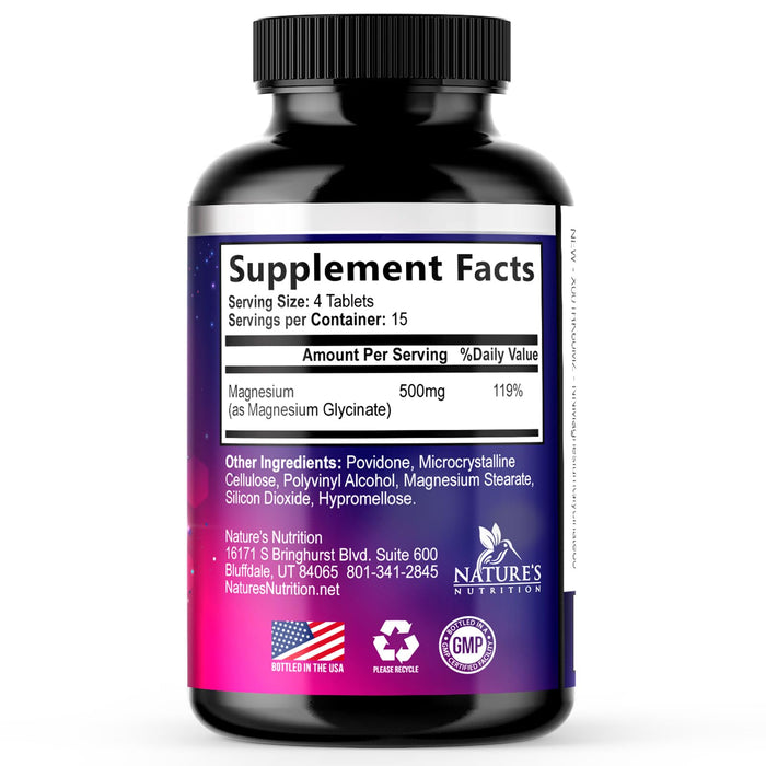 Magnesium Glycinate 500 mg - 60 Tablets