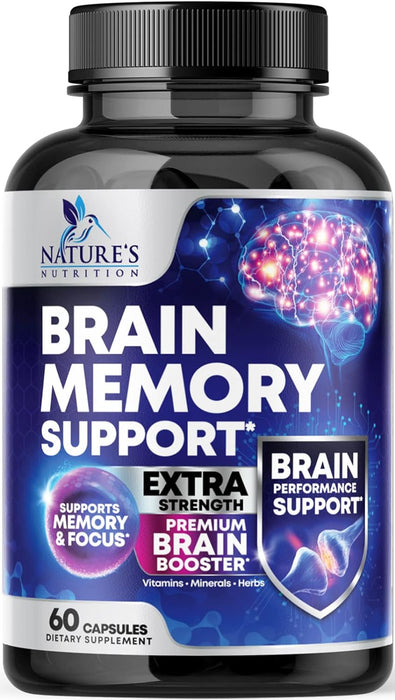 Nature's Brain Supplement for Memory, Focus, Concentration & Clarity S –