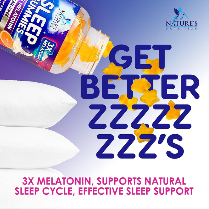 Melatonin Sleep Gummies Sugar Free - 6 mg Natural Melatonin Sleep Gummies for Adults, Extra Strength Sleep Gummy Supplements, Occasional Sleeping Support Supplement, Gomitas para Dormir