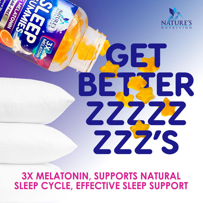 Melatonin Sleep Gummies Sugar Free - 6 mg Natural Melatonin Sleep Gummies for Adults, Extra Strength Sleep Gummy Supplements, Occasional Sleeping Support Supplement, Gomitas para Dormir