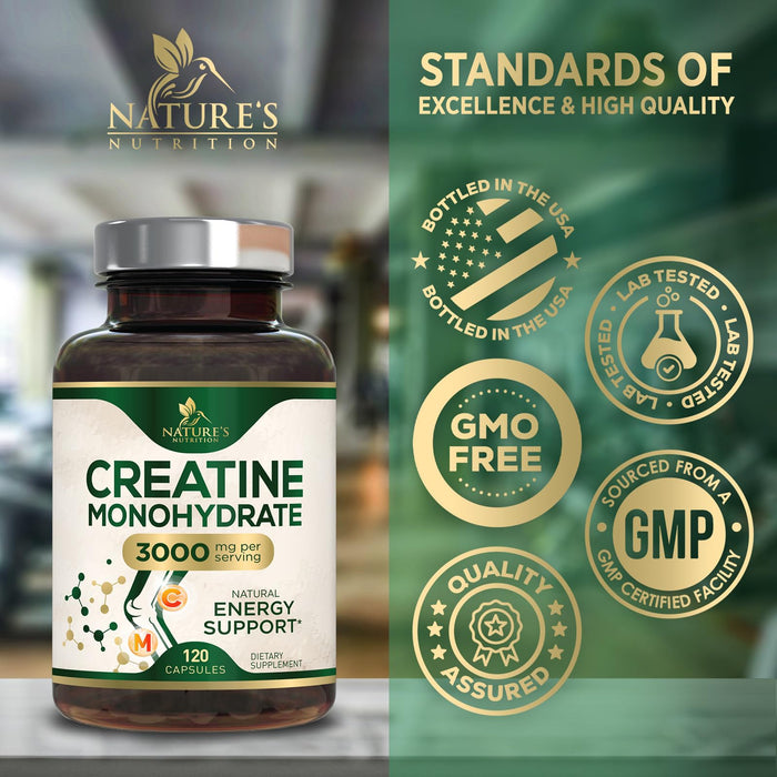 Creatine Monohydrate 3000 mg - 120 Capsules
