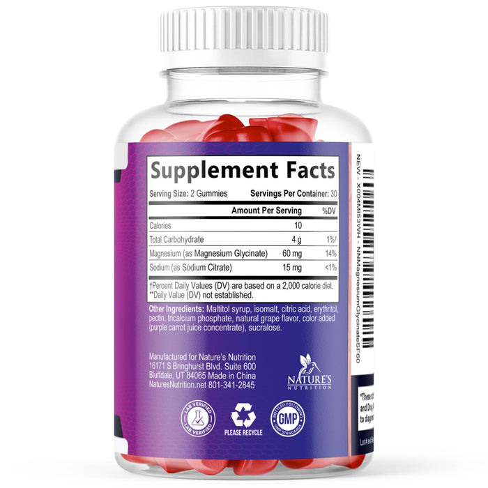 Magnesium Glycinate - 60 Gummies