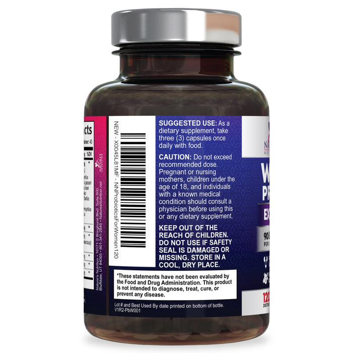 Women's Probiotic + Cranberry & Prebiotics 90 Billion CFU - 120 Capsules