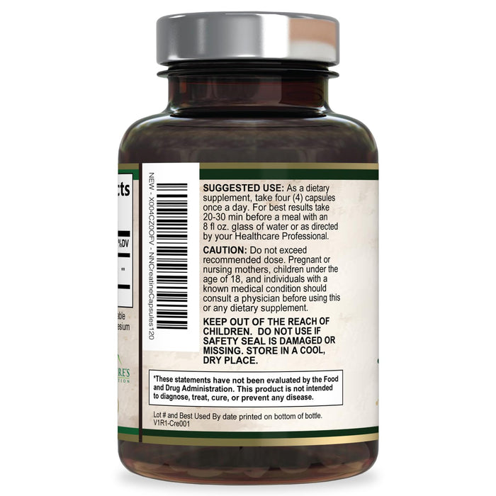 Creatine Monohydrate Capsules 3000mg â€“ Best Micronized Creatine Powder - Supports Lean Muscle, Strength, Energy, & Endurance - Nature's Supplement, Non-GMO, Gluten Free for Women & Men - 120 Capsules