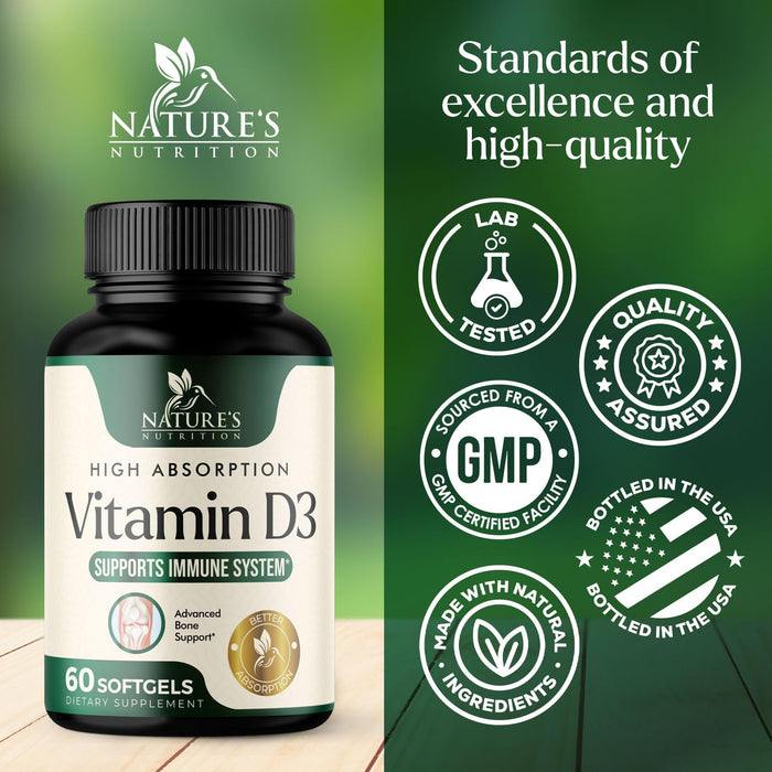 Vitamin D3 5000 IU - 60 Softgels