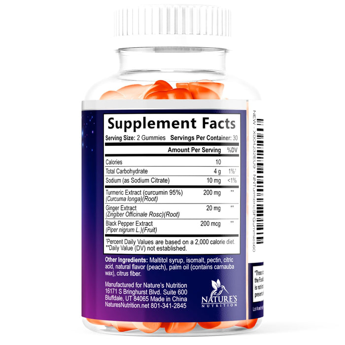Turmeric Curcumin Gummies - 60 Gummies