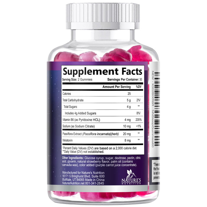 Melatonin Sleep Gummies 8 mg - 60 Gummies