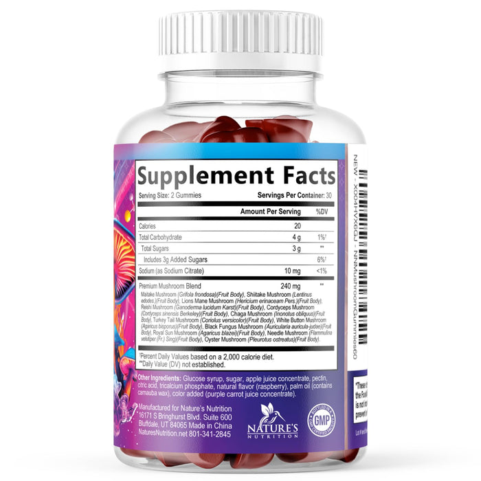 Mushroom Complex Gummies 12-in-1 - 60 Gummies