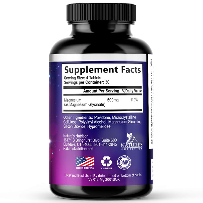 Magnesium Glycinate 500 mg - 120 Tablets