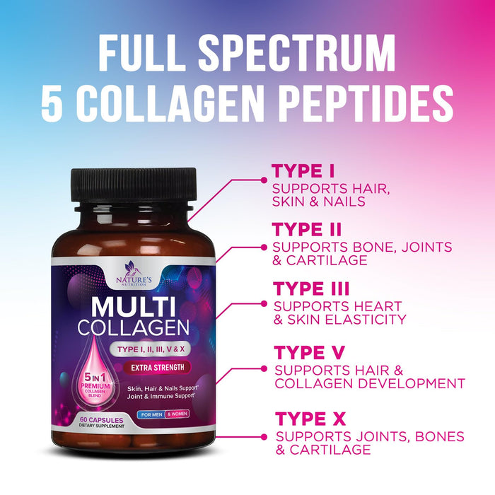Multi Collagen Peptides - 60 Capsules