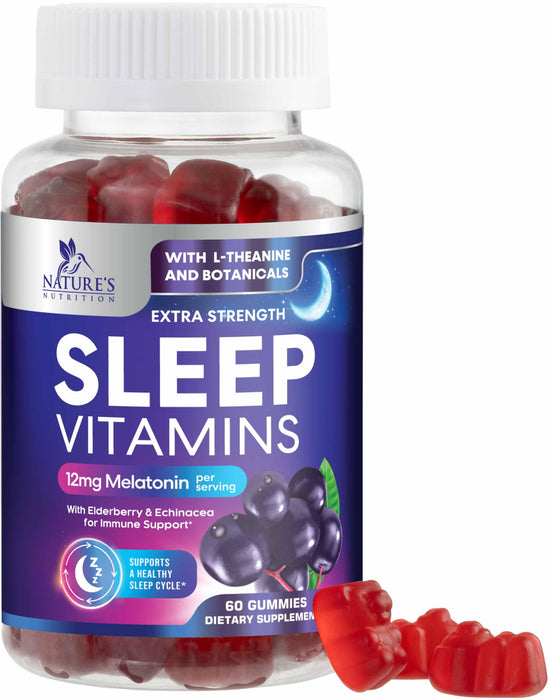 Melatonin Sleep Gummies 12 mg - 60 Gummies