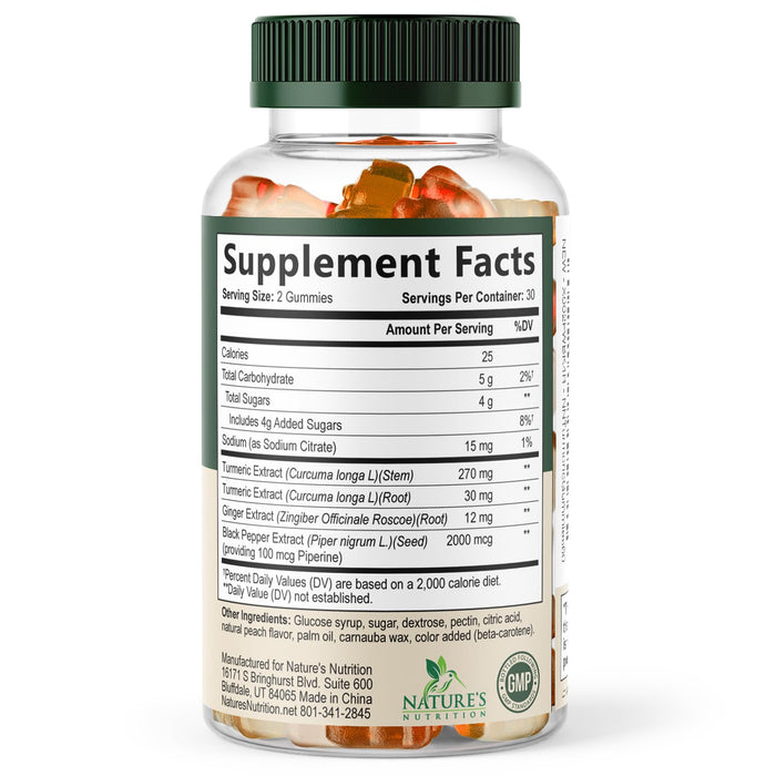 Turmeric and Ginger Gummies â€“ 60 Count