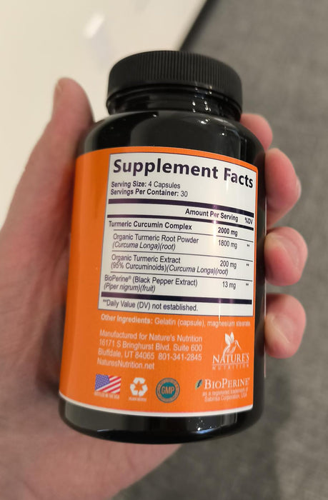 Turmeric Curcumin + Black Pepper 2000 mg - 120 Count