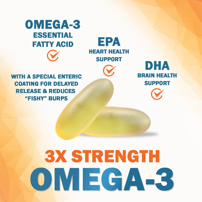 Omega-3 Fish Oil 2400 mg - 180 Softgels