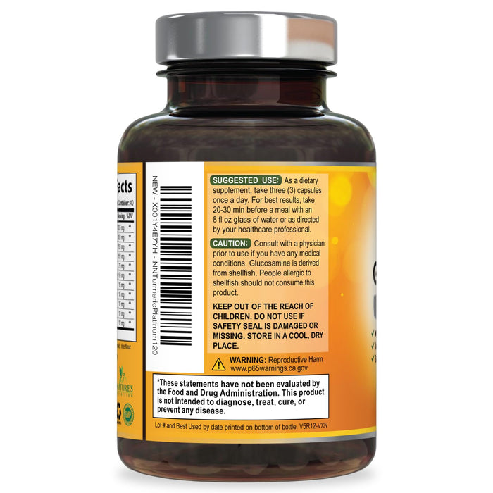 Turmeric Curcumin + Ginger & Black Pepper 2000 mg - 120 Capsules