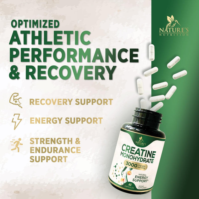 Creatine Monohydrate 3000 mg - 60 Capsules