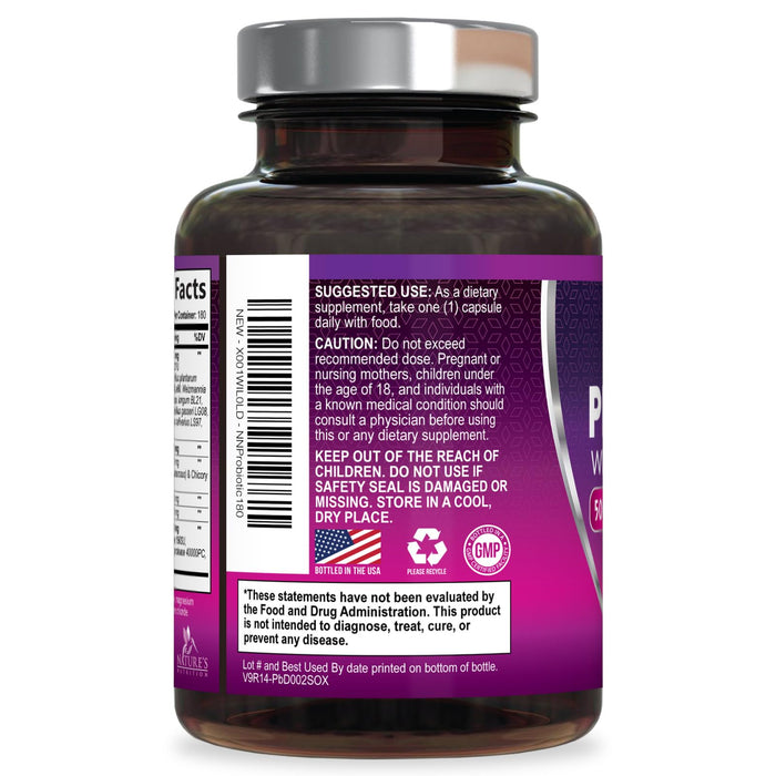 Probiotic + Prebiotics 60 Billion CFU - 180 Capsules