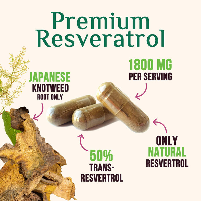 Resveratrol 1800mg â€“ 120 Vegan Capsules