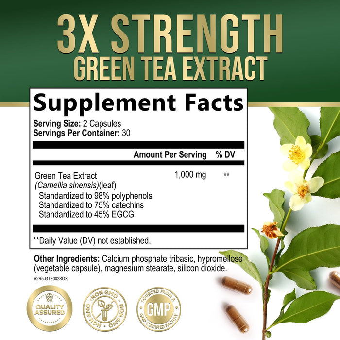 Green Tea Extract 1000 mg - 60 Capsules